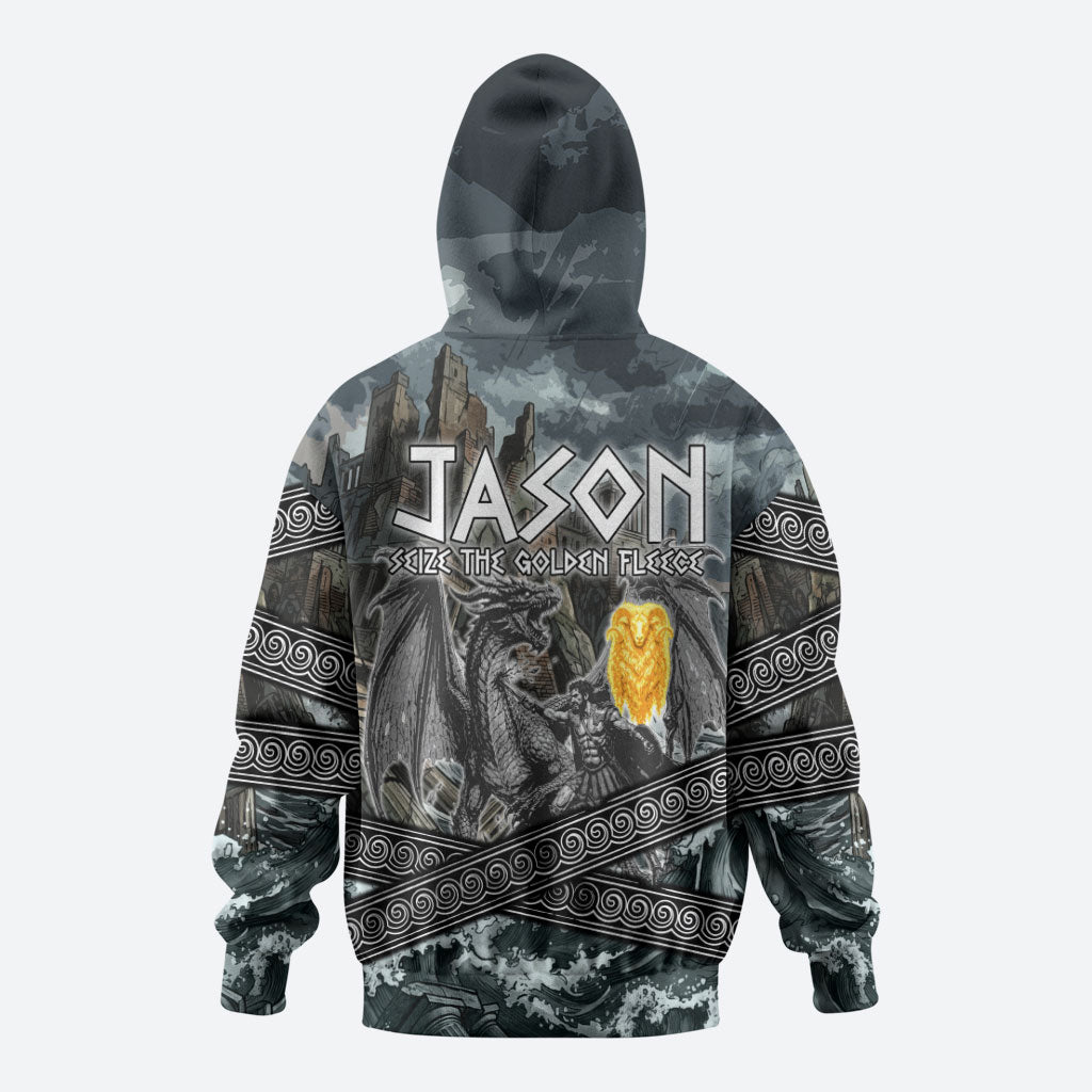 Jason Argo The First Voyage Hoodie Ancient Greek Mythology Heroic Warrior Dragon Battle