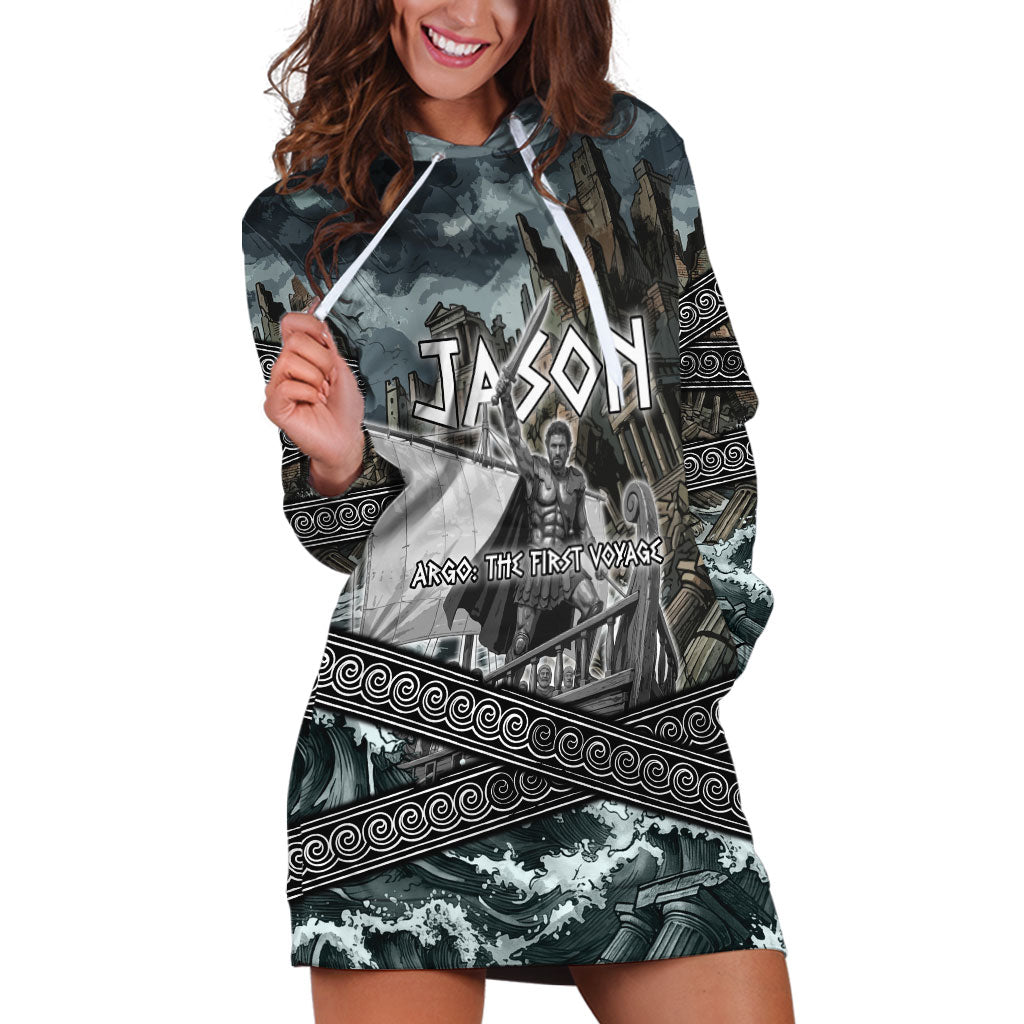 Jason Argo The First Voyage Hoodie Dress Ancient Greek Mythology Heroic Warrior Dragon Battle