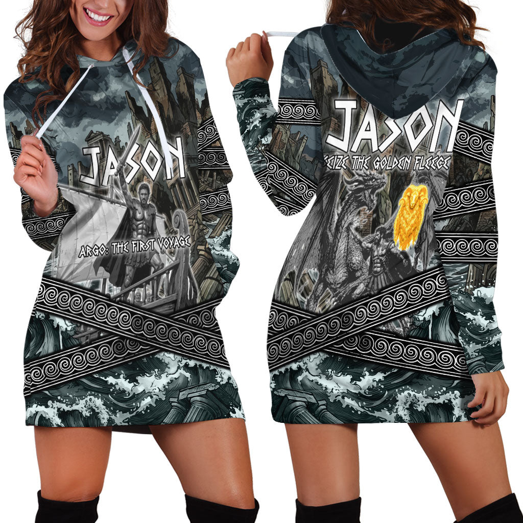 Jason Argo The First Voyage Hoodie Dress Ancient Greek Mythology Heroic Warrior Dragon Battle