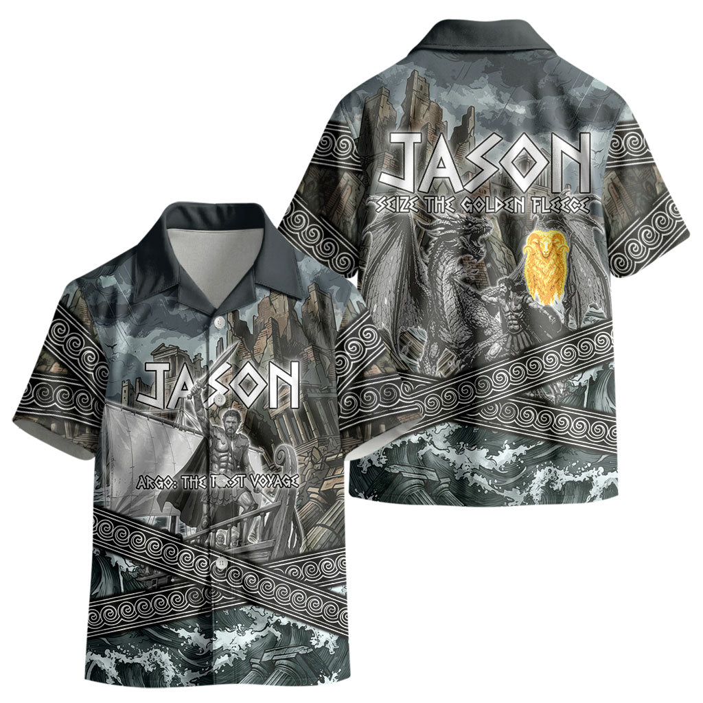 Jason Argo The First Voyage Kid Hawaiian Shirt Ancient Greek Mythology Heroic Warrior Dragon Battle