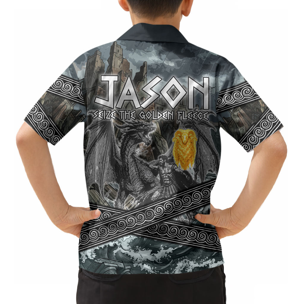 Jason Argo The First Voyage Kid Hawaiian Shirt Ancient Greek Mythology Heroic Warrior Dragon Battle