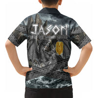 Jason Argo The First Voyage Kid Hawaiian Shirt Ancient Greek Mythology Heroic Warrior Dragon Battle