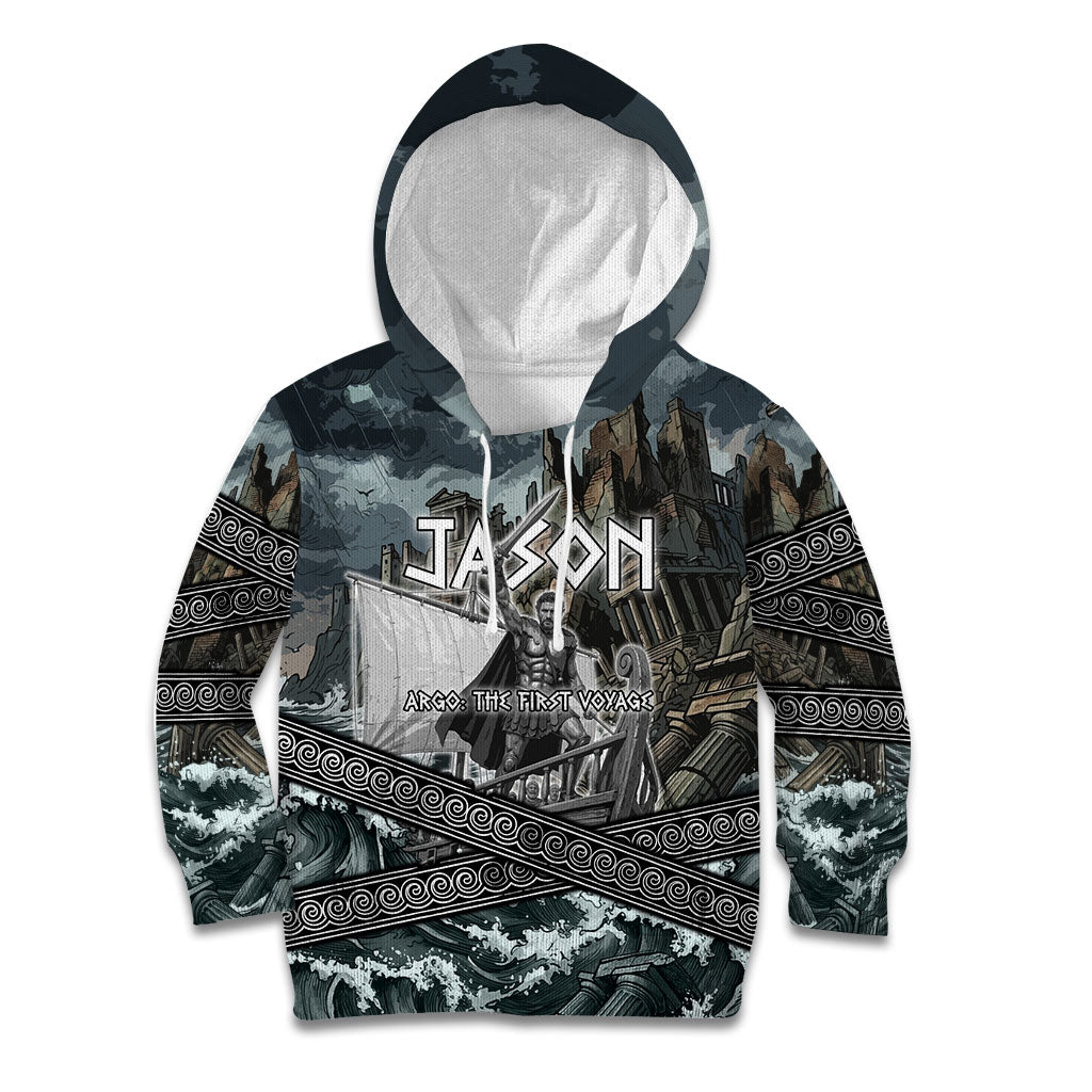 Jason Argo The First Voyage Kid Hoodie Ancient Greek Mythology Heroic Warrior Dragon Battle
