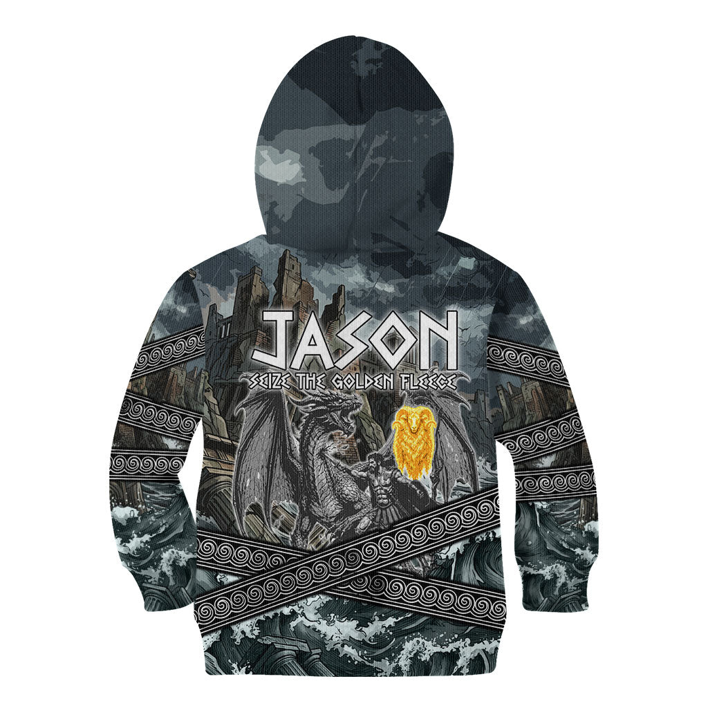 Jason Argo The First Voyage Kid Hoodie Ancient Greek Mythology Heroic Warrior Dragon Battle