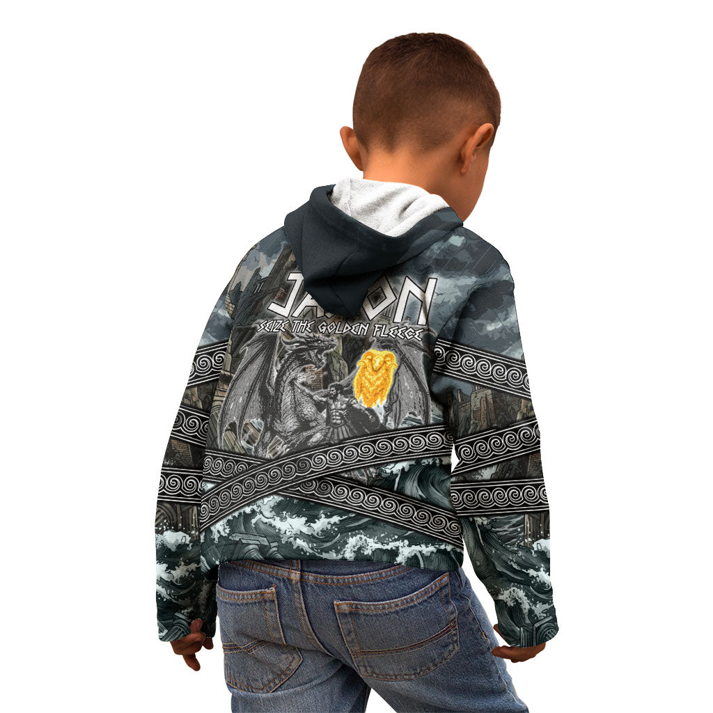 Jason Argo The First Voyage Kid Hoodie Ancient Greek Mythology Heroic Warrior Dragon Battle
