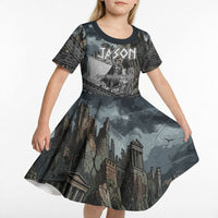 Jason Argo The First Voyage Kid Short Sleeve Dress Ancient Greek Mythology Heroic Warrior Dragon Battle