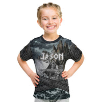Jason Argo The First Voyage Kid T Shirt Ancient Greek Mythology Heroic Warrior Dragon Battle