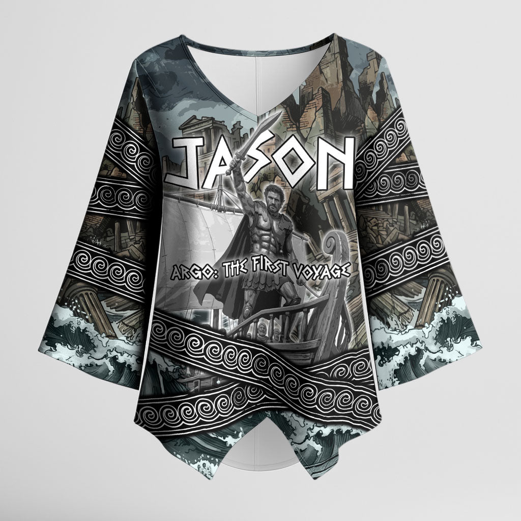 Jason Argo The First Voyage Kimono Sleeve Blouse Ancient Greek Mythology Heroic Warrior Dragon Battle