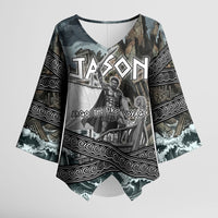 Jason Argo The First Voyage Kimono Sleeve Blouse Ancient Greek Mythology Heroic Warrior Dragon Battle