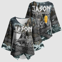 Jason Argo The First Voyage Kimono Sleeve Blouse Ancient Greek Mythology Heroic Warrior Dragon Battle