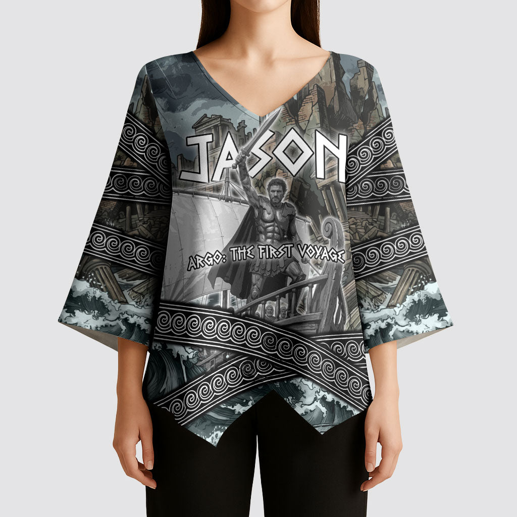 Jason Argo The First Voyage Kimono Sleeve Blouse Ancient Greek Mythology Heroic Warrior Dragon Battle
