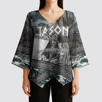 Jason Argo The First Voyage Kimono Sleeve Blouse Ancient Greek Mythology Heroic Warrior Dragon Battle