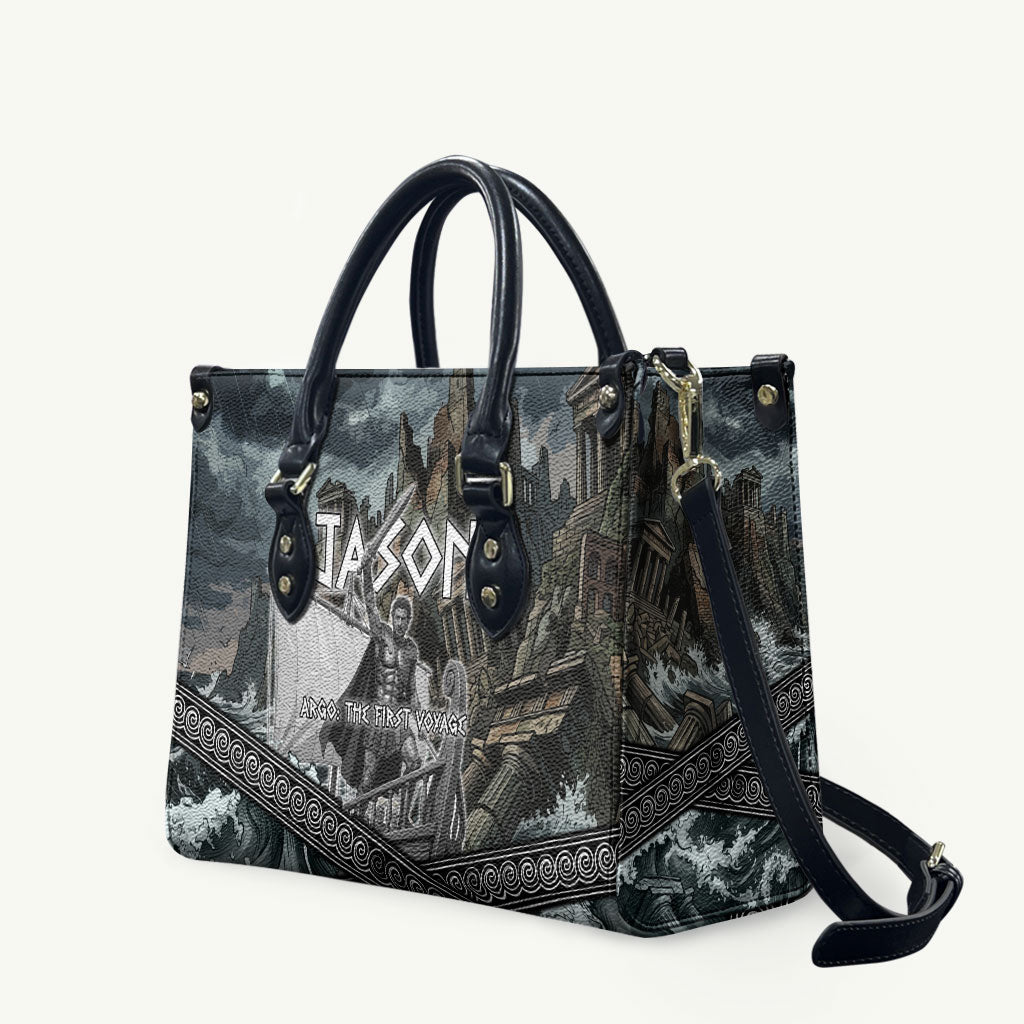 Jason Argo The First Voyage Leather Bag Ancient Greek Mythology Heroic Warrior Dragon Battle
