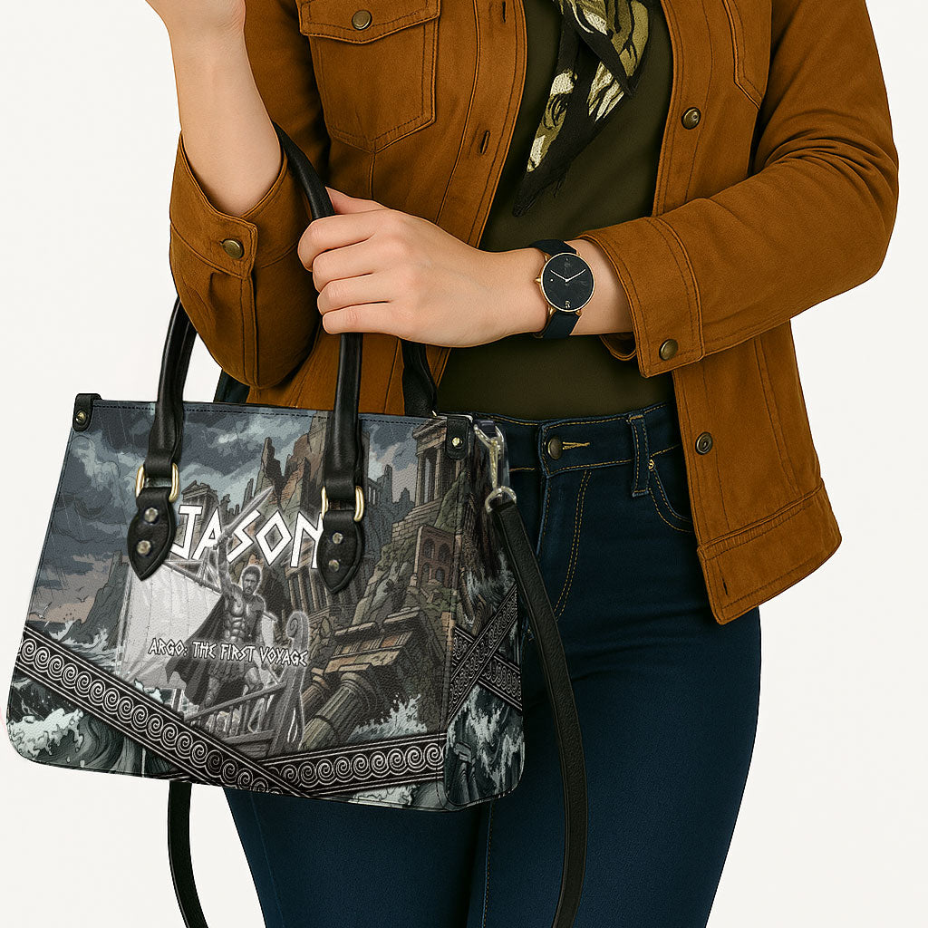 Jason Argo The First Voyage Leather Bag Ancient Greek Mythology Heroic Warrior Dragon Battle