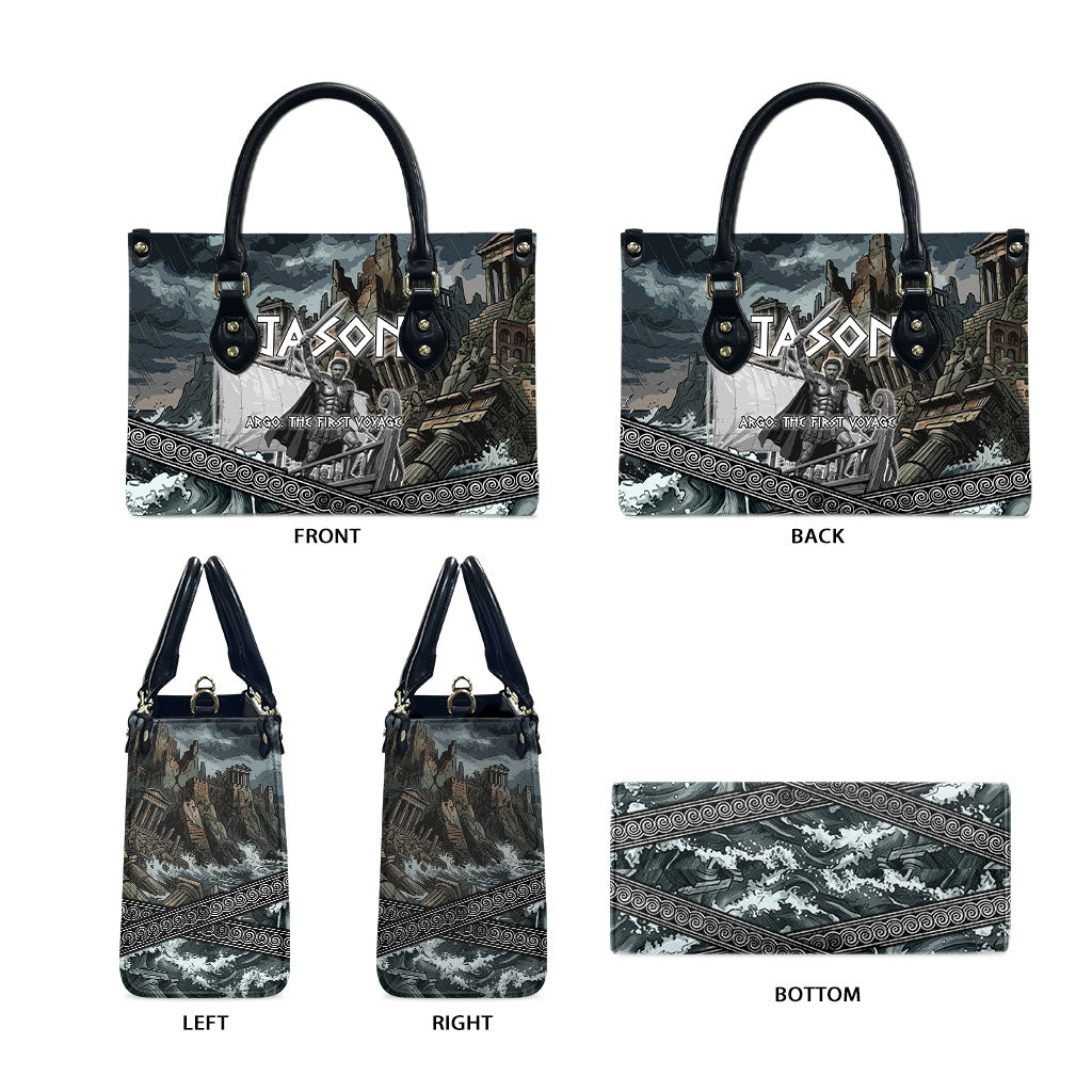 Jason Argo The First Voyage Leather Bag Ancient Greek Mythology Heroic Warrior Dragon Battle