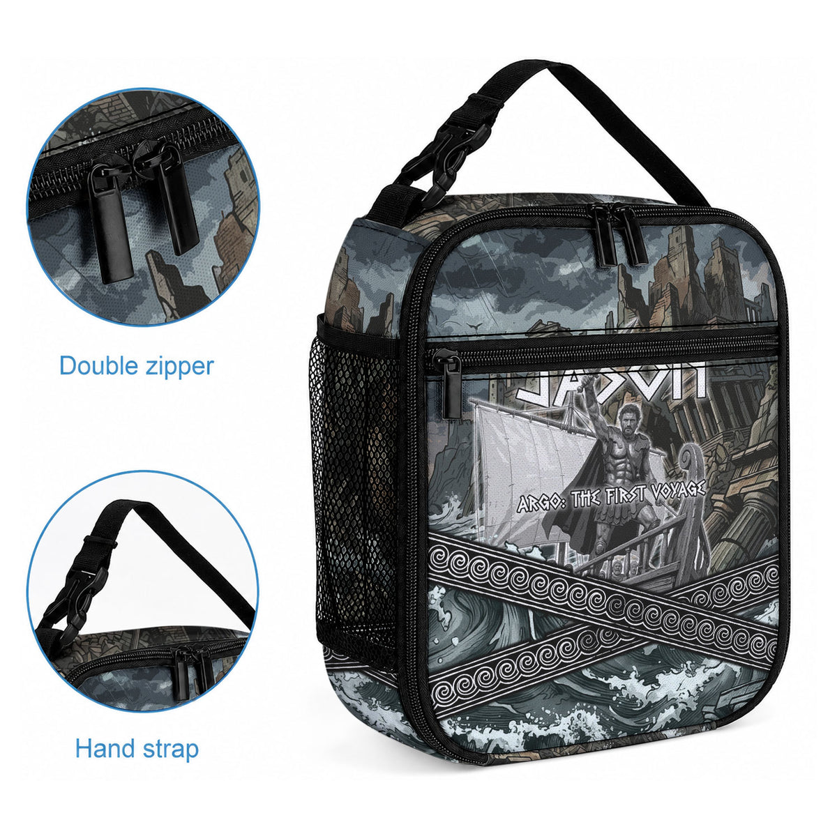 Jason Argo The First Voyage Lunch Bag Ancient Greek Mythology Heroic Warrior Dragon Battle
