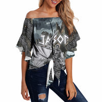 Jason Argo The First Voyage Off Shoulder Wrap Waist Top Ancient Greek Mythology Heroic Warrior Dragon Battle