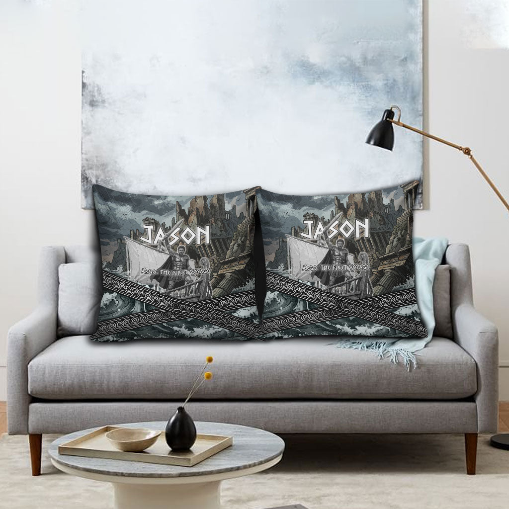 Jason Argo The First Voyage Pillow Cover Ancient Greek Mythology Heroic Warrior Dragon Battle