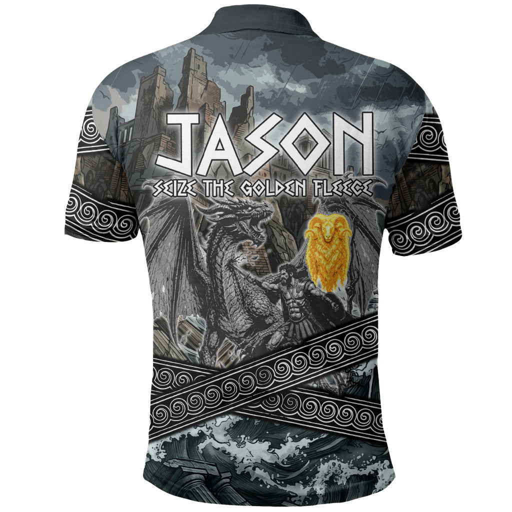 Jason Argo The First Voyage Polo Shirt Ancient Greek Mythology Heroic Warrior Dragon Battle