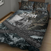 Jason Argo The First Voyage Quilt Bed Set Ancient Greek Mythology Heroic Warrior Dragon Battle