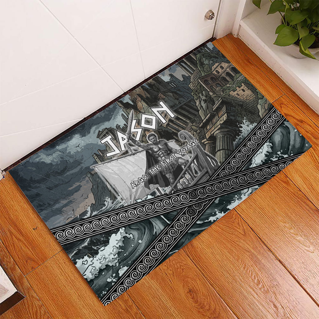 Jason Argo The First Voyage Rubber Doormat Ancient Greek Mythology Heroic Warrior Dragon Battle