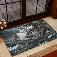 Jason Argo The First Voyage Rubber Doormat Ancient Greek Mythology Heroic Warrior Dragon Battle