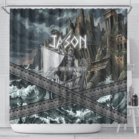 Jason Argo The First Voyage Shower Curtain Ancient Greek Mythology Heroic Warrior Dragon Battle