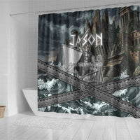 Jason Argo The First Voyage Shower Curtain Ancient Greek Mythology Heroic Warrior Dragon Battle