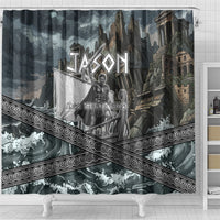 Jason Argo The First Voyage Shower Curtain Ancient Greek Mythology Heroic Warrior Dragon Battle