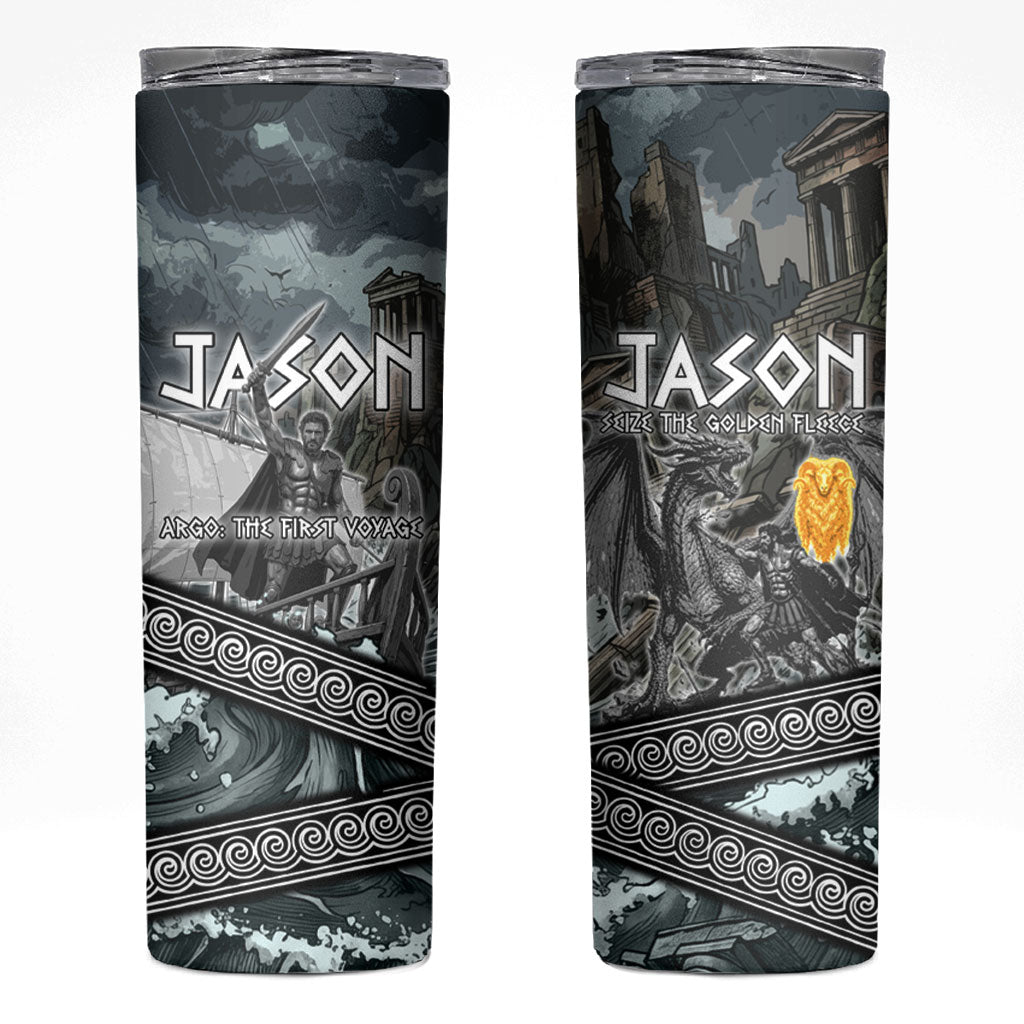 Jason Argo The First Voyage Skinny Tumbler Ancient Greek Mythology Heroic Warrior Dragon Battle