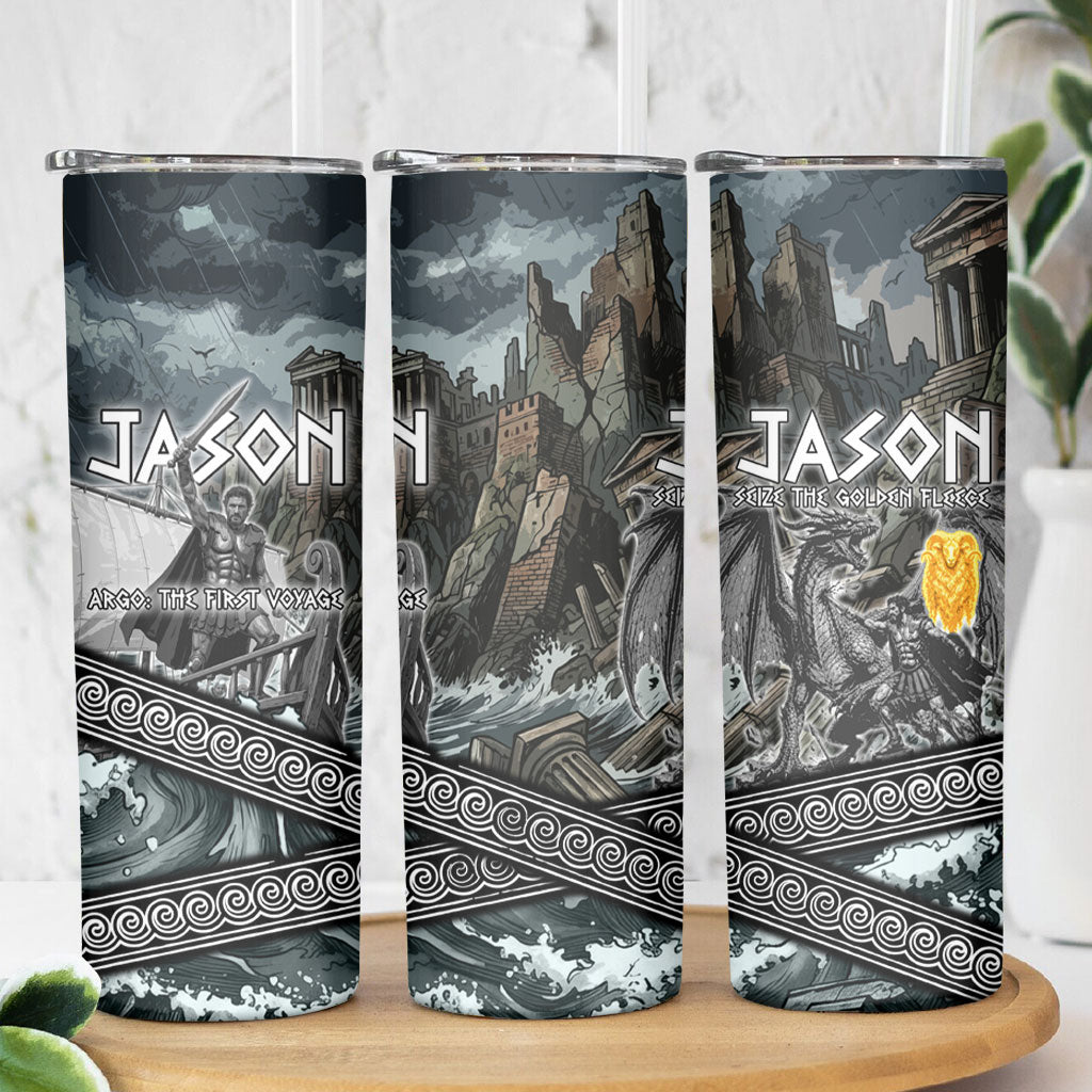 Jason Argo The First Voyage Skinny Tumbler Ancient Greek Mythology Heroic Warrior Dragon Battle