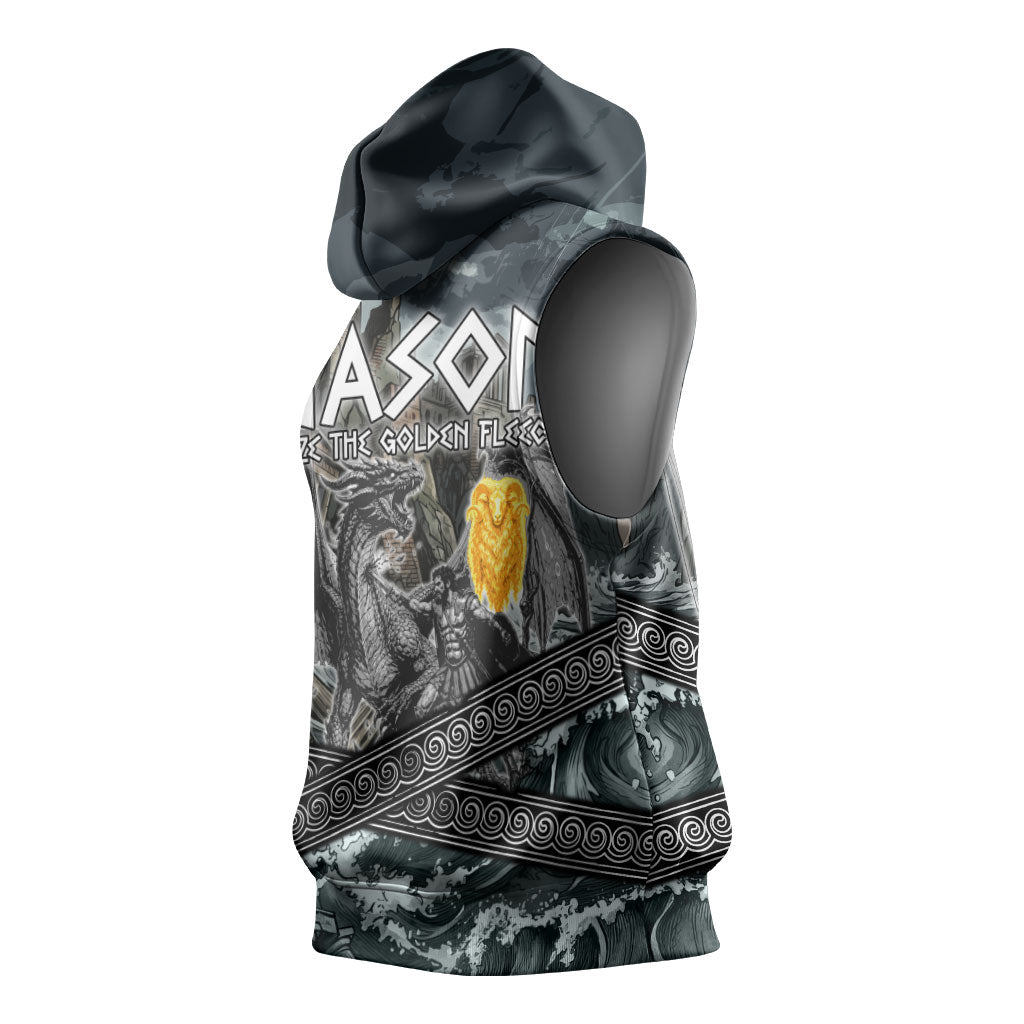 Jason Argo The First Voyage Sleeveless Hoodie Ancient Greek Mythology Heroic Warrior Dragon Battle