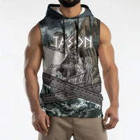 Jason Argo The First Voyage Sleeveless Hoodie Ancient Greek Mythology Heroic Warrior Dragon Battle