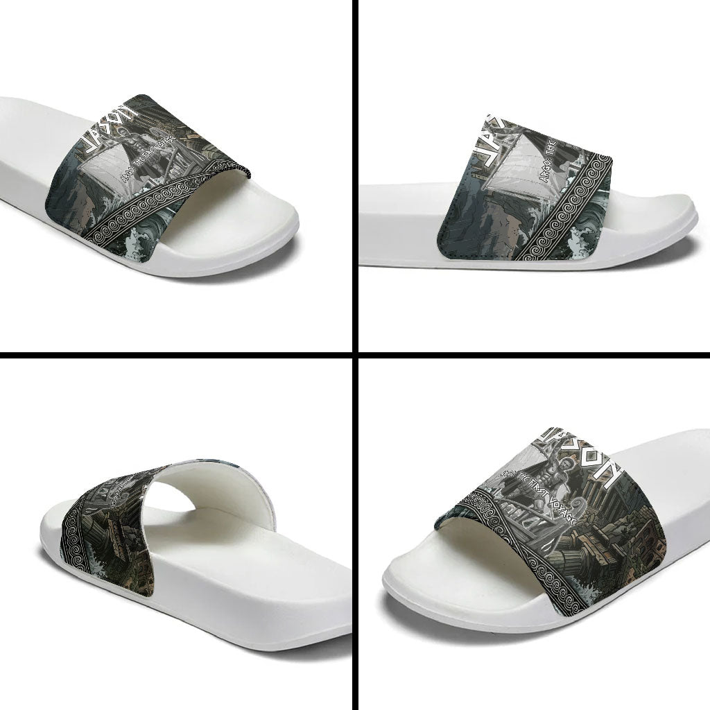 Jason Argo The First Voyage Slide Sandals Ancient Greek Mythology Heroic Warrior Dragon Battle