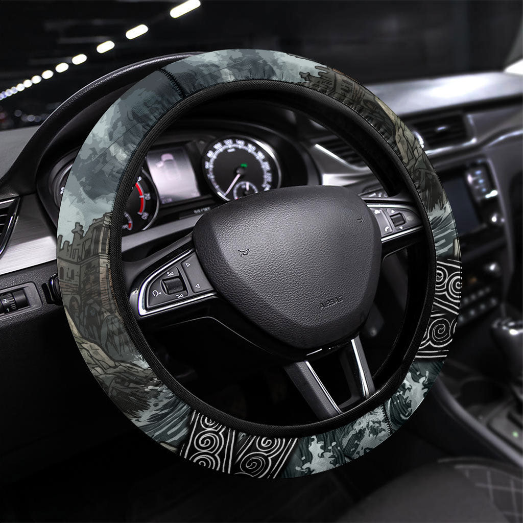 Jason Argo The First Voyage Steering Wheel Cover Ancient Greek Mythology Heroic Warrior Dragon Battle