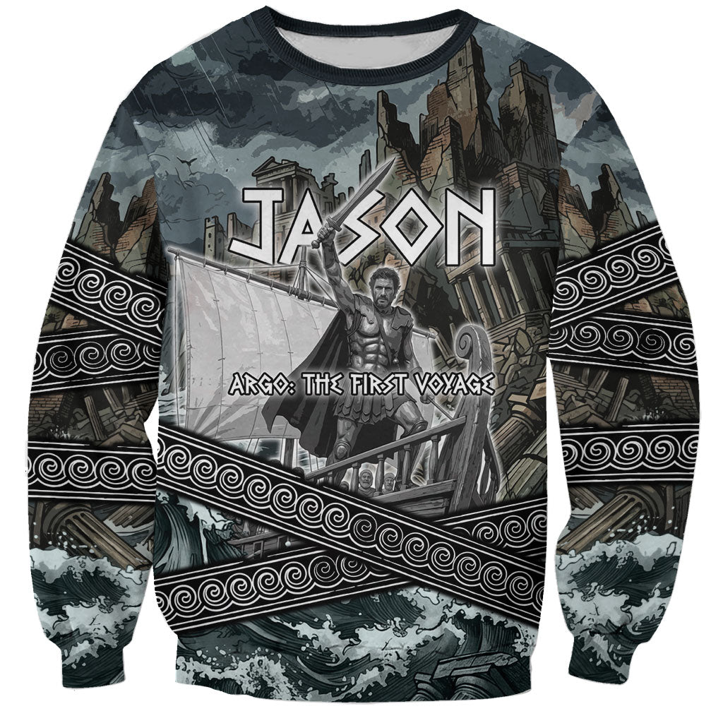Jason Argo The First Voyage Sweatshirt Ancient Greek Mythology Heroic Warrior Dragon Battle