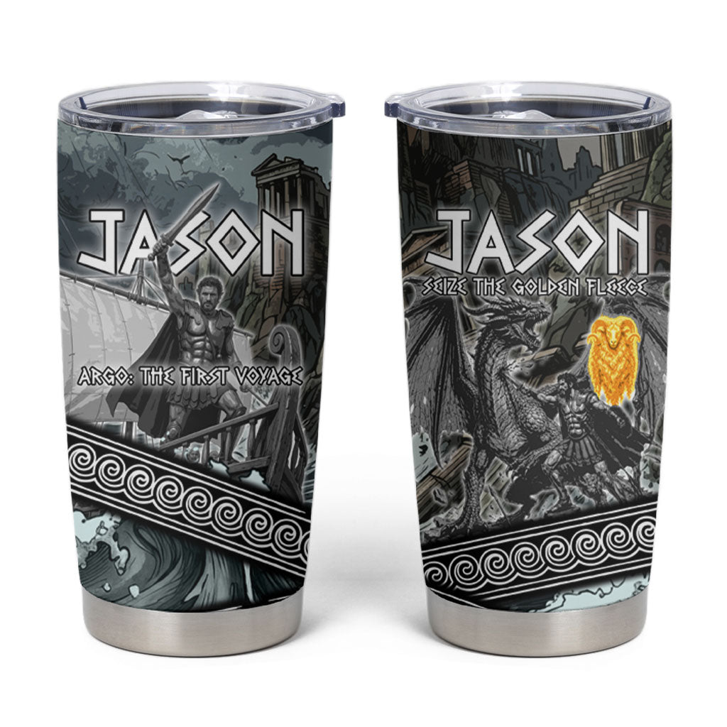 Jason Argo The First Voyage Tumbler Cup Ancient Greek Mythology Heroic Warrior Dragon Battle