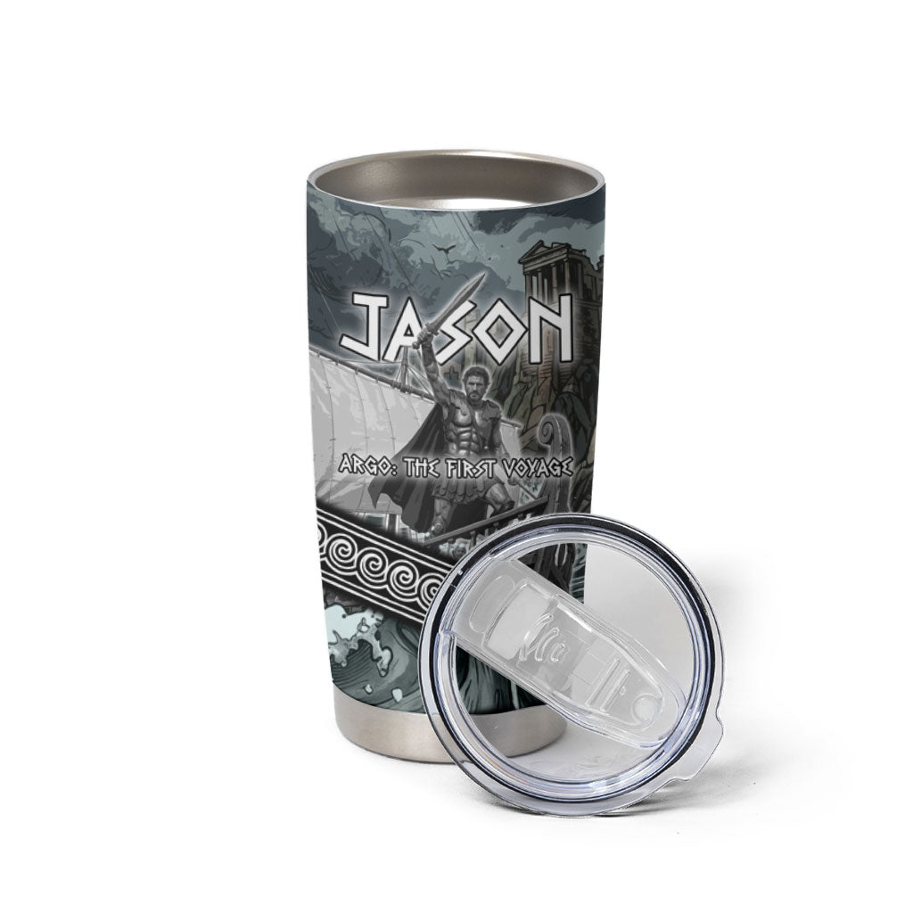 Jason Argo The First Voyage Tumbler Cup Ancient Greek Mythology Heroic Warrior Dragon Battle
