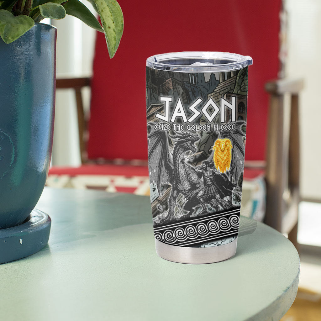 Jason Argo The First Voyage Tumbler Cup Ancient Greek Mythology Heroic Warrior Dragon Battle