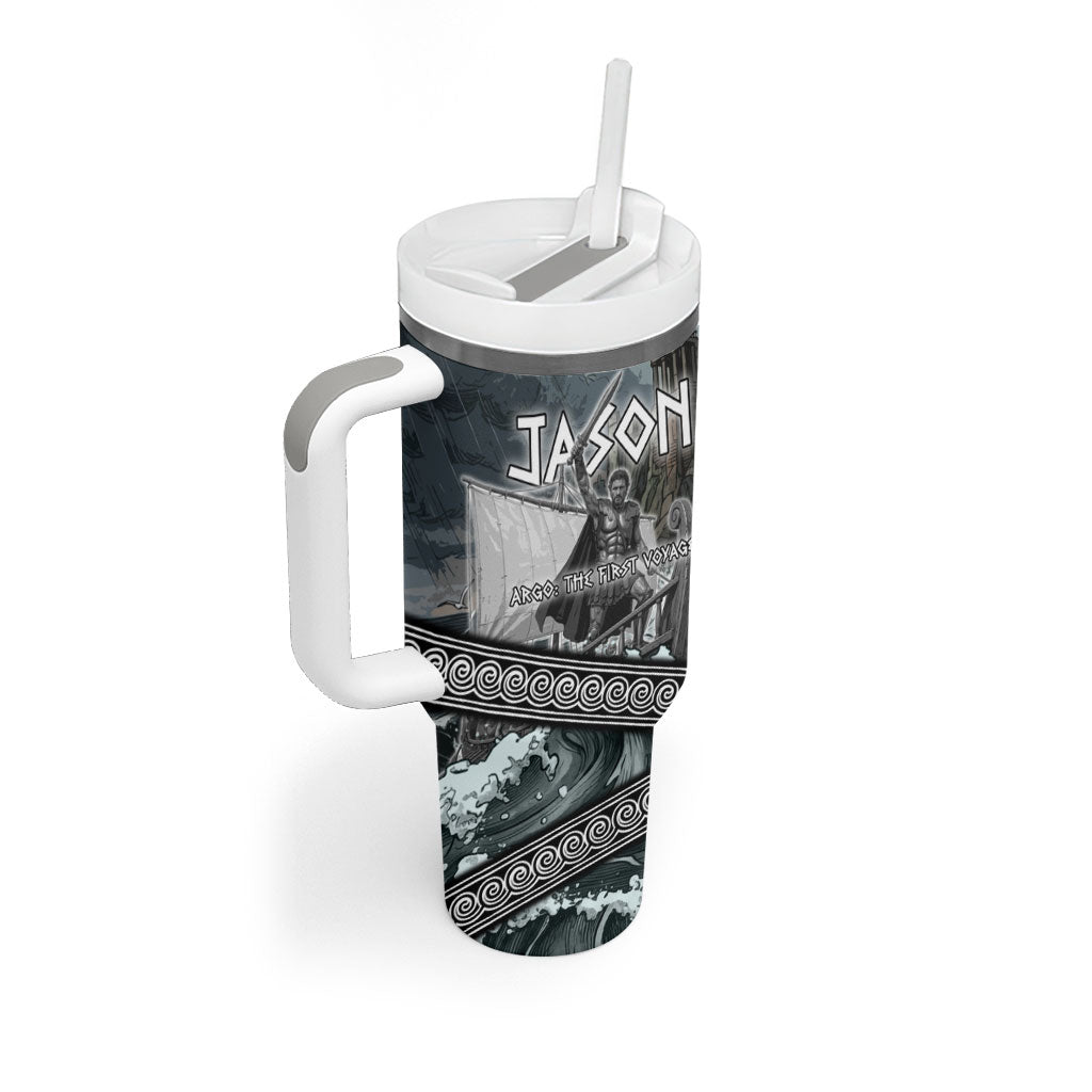 Jason Argo The First Voyage Tumbler With Handle Ancient Greek Mythology Heroic Warrior Dragon Battle