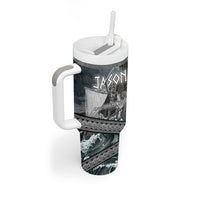 Jason Argo The First Voyage Tumbler With Handle Ancient Greek Mythology Heroic Warrior Dragon Battle