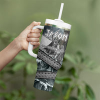Jason Argo The First Voyage Tumbler With Handle Ancient Greek Mythology Heroic Warrior Dragon Battle