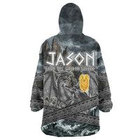Jason Argo The First Voyage Wearable Blanket Hoodie Ancient Greek Mythology Heroic Warrior Dragon Battle