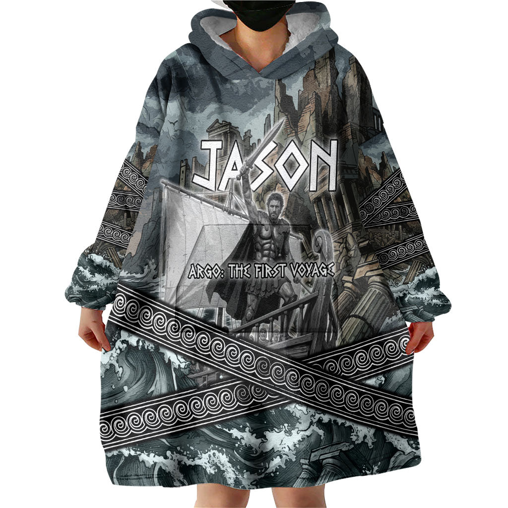 Jason Argo The First Voyage Wearable Blanket Hoodie Ancient Greek Mythology Heroic Warrior Dragon Battle