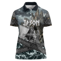 Jason Argo The First Voyage Women Polo Shirt Ancient Greek Mythology Heroic Warrior Dragon Battle