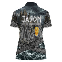 Jason Argo The First Voyage Women Polo Shirt Ancient Greek Mythology Heroic Warrior Dragon Battle