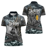 Jason Argo The First Voyage Women Polo Shirt Ancient Greek Mythology Heroic Warrior Dragon Battle