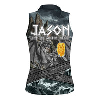 Jason Argo The First Voyage Women Sleeveless Polo Shirt Ancient Greek Mythology Heroic Warrior Dragon Battle