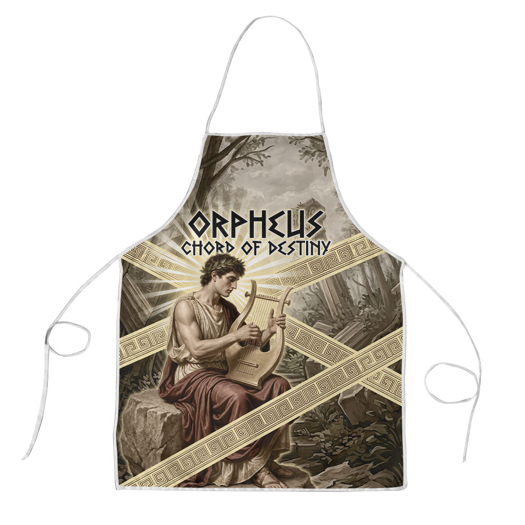 Orpheus Greek Mythology Lyre Musician Apron Vintage Ancient Greek Meander Classical Statue