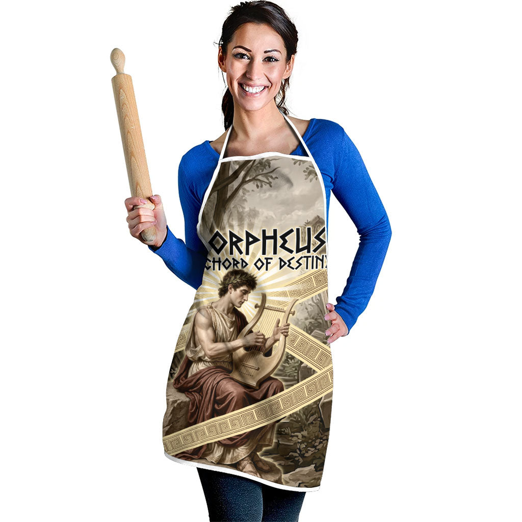 Orpheus Greek Mythology Lyre Musician Apron Vintage Ancient Greek Meander Classical Statue